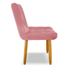 Kit 5 Cadeiras De Jantar Eames Estofada Suede Rosa - Montanar
