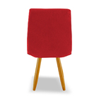 Kit 5 Cadeiras De Jantar Eames Estofada Suede Vermelho - Mont