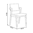 Kit 5 Cadeiras De Jantar Encosto Laminado Demetra Poliéster O