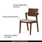 Kit 5 Cadeiras De Jantar Encosto Laminado Demetra Poliéster O