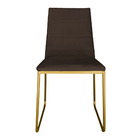 Kit 5 Cadeiras De Jantar Estofada Lille Base Gold Veludo Marr