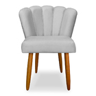 Kit 5 Cadeiras De Jantar Pétala Estofada Pés Palito Veludo -