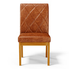 Kit 5 Cadeiras De Sala De Jantar Estofadas Gomes Madeira Maci