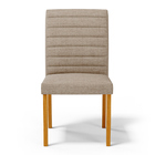 Kit 5 Cadeiras De Sala De Jantar Estofadas Veiga Madeira Maci