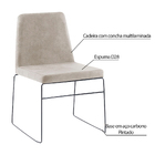 Kit 5 Cadeiras Decorativa Sala De Jantar Anne Camurça Bege G1