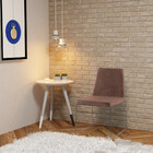 Kit 5 Cadeiras Decorativa Sala De Jantar Anne Camurça Marrom