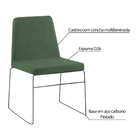 Kit 5 Cadeiras Decorativa Sala De Jantar Anne Linho Verde G17