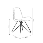 Kit 5 Cadeiras Decorativa Sala De Jantar Base De Aço Meyer Li