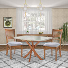 Kit 5 Cadeiras Decorativa Sala De Jantar Madeira Maciça Calab