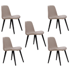 Kit 5 Cadeiras Decorativa Sala De Jantar Pés De Madeira Meyer