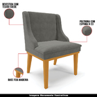 Kit 5 Cadeiras Decorativas Sala De Jantar Base Fixa De Madeir