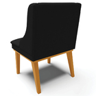 Kit 5 Cadeiras Decorativas Sala De Jantar Base Fixa De Madeir