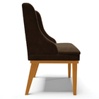 Kit 5 Cadeiras Decorativas Sala De Jantar Base Fixa De Madeir