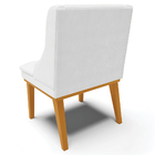 Kit 5 Cadeiras Decorativas Sala De Jantar Base Fixa De Madeir