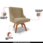 Kit 5 Cadeiras Decorativas Sala De Jantar Base Giratória De M