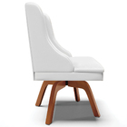 Kit 5 Cadeiras Decorativas Sala De Jantar Base Giratória De M