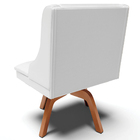 Kit 5 Cadeiras Decorativas Sala De Jantar Base Giratória De M