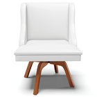 Kit 5 Cadeiras Decorativas Sala De Jantar Base Giratória De M