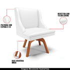 Kit 5 Cadeiras Decorativas Sala De Jantar Base Giratória De M