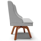 Kit 5 Cadeiras Decorativas Sala De Jantar Base Giratória De M