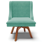 Kit 5 Cadeiras Decorativas Sala De Jantar Base Giratória De M