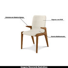 Kit 5 Cadeiras Decorativas Sala De Jantar Madeira Maciça Com