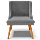 Kit 5 Cadeiras Decorativas Sala De Jantar Pés Palito De Madei