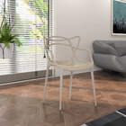 Kit 5 Cadeiras Decorativas Sala E Cozinha Feliti (pp) Nude G5