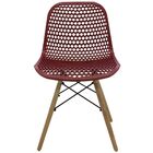 Kit 5 Cadeiras Decorativas Sala E Cozinha Haney (pp) Carmin G