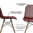 Kit 5 Cadeiras Decorativas Sala E Cozinha Haney (pp) Carmin G