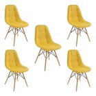 Kit 5 Cadeiras Decorativas Sala E Escritório Cadenna Pu Sinté