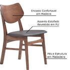 Kit 5 Cadeiras Decorativas Sala E Escritório Zion Madeira Nog