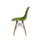 Kit 5 Cadeiras Eiffel Eames Verde Base Madeira