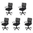 Kit 5 Cadeiras Escritório Diretor Tela Mesh Dublin Preto