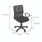 Kit 5 Cadeiras Escritório Diretor Tela Mesh Dublin Preto