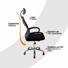 Kit 5 Cadeiras Escritório Diretor Tela Mesh Encosto