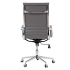 Kit 5 Cadeiras Escritório Eames Presidente Esteirinha Cinza