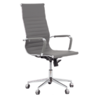 Kit 5 Cadeiras Escritório Eames Presidente Esteirinha Cinza