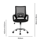 Kit 5 Cadeiras Escritório Giratórias Ergonômica Preta