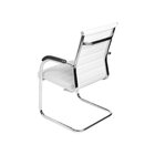 Kit 5 Cadeiras Escritório Interlocutor Fixa Esteirinha Floren