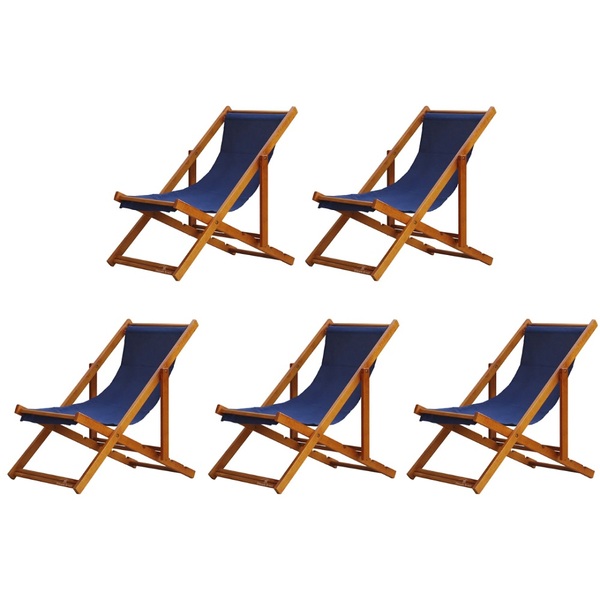 Kit 5 Cadeiras Espreguiçadeira Preguiçosa Dobrável Mel Sem Br