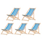 Kit 5 Cadeiras Espreguiçadeira Preguiçosa Dobrávl Sem Braço N