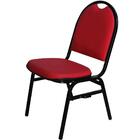 Kit 5 Cadeiras Hoteleira Auditório Hotel Empilhável Fixa Verm