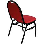 Kit 5 Cadeiras Hoteleira Auditório Hotel Empilhável Fixa Verm