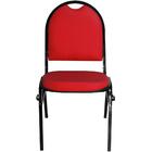 Kit 5 Cadeiras Hoteleira Auditório Hotel Empilhável Fixa Verm