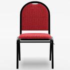 Kit 5 Cadeiras Hoteleiras Auditório Empilhável Linho Z33 Verm