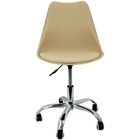 Kit 5 Cadeiras Leda Office Luisa Saarinen Estofada Base Girat