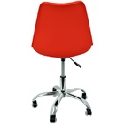 Kit 5 Cadeiras Leda Office Luisa Saarinen Estofada Base Girat