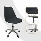 Kit 5 Cadeiras Leda Office Luisa Saarinen Estofada Base Girat