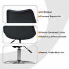 Kit 5 Cadeiras Leda Office Luisa Saarinen Estofada Base Girat